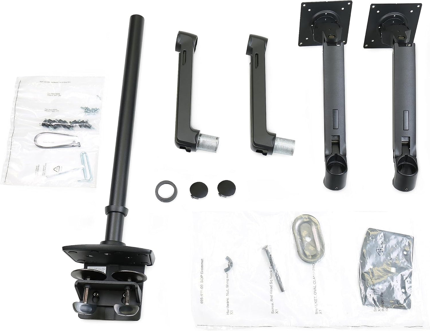 Dual Monitor Arm mit CF-Technologie (bis 40 Zoll), LX Stacking Arm 2 Monitors - Up to 40 inches - 23 Inch Pole Schwarz