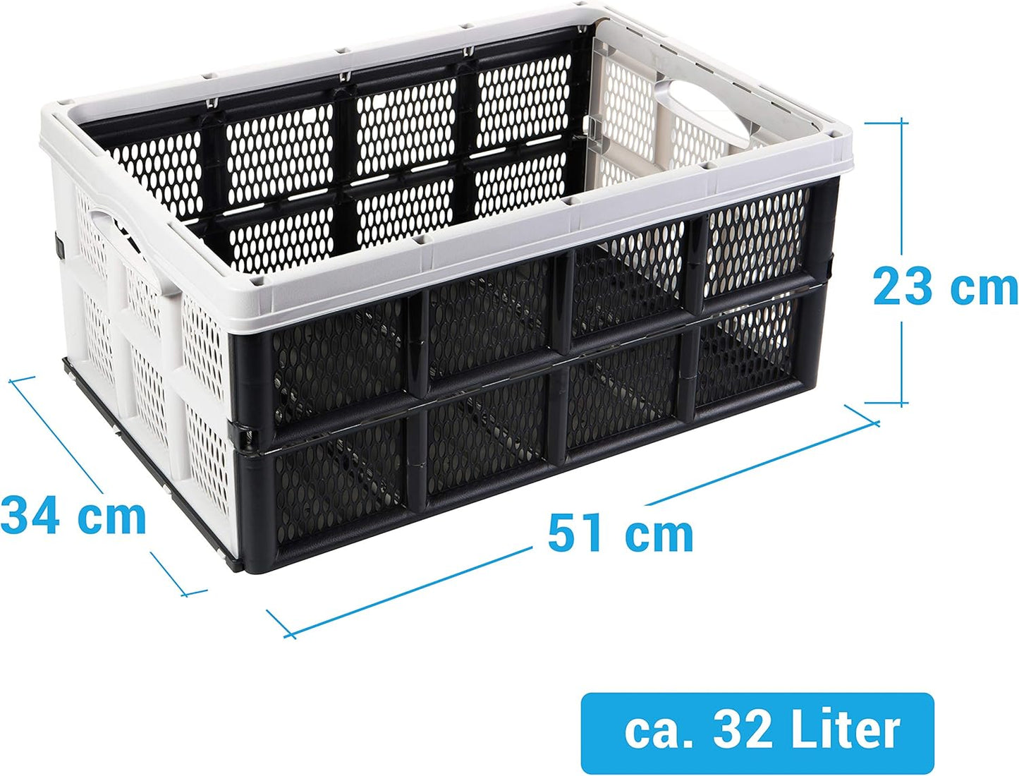 Faltbares 3er Klappboxen-Set mit 32 L