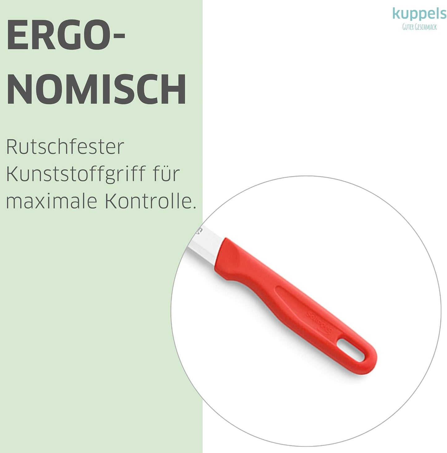 9-tlg. Küchenmesser Set, Rot Lang