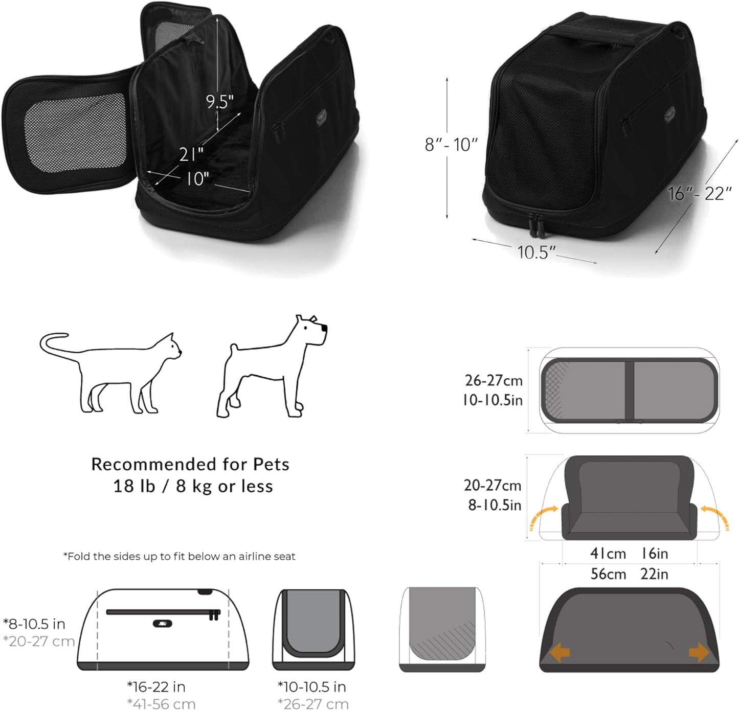 AI-BLK Air Tragetasche, Jet black, 1 Stück (1er Pack)