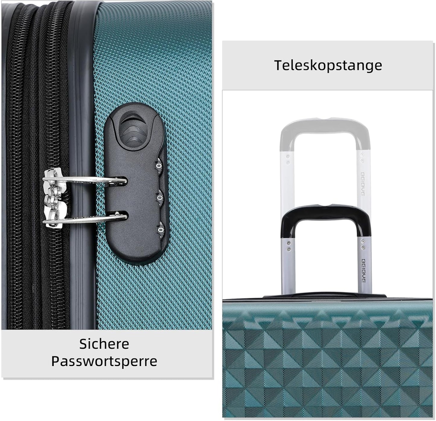 Hartschalen-Trolley für Handgepäck, Dunkelgreen M