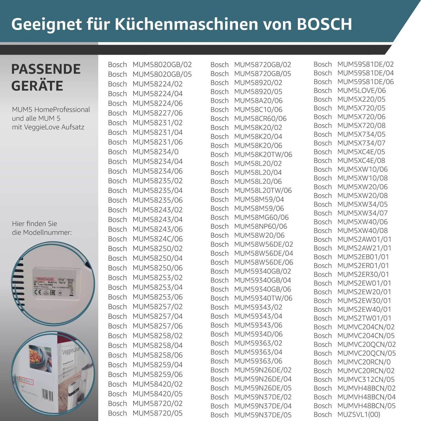 2-teiliges Durchlaufschnitzlerflügel-Set für Küchenmaschinen MUM5, 2 Stück passend für MUM5