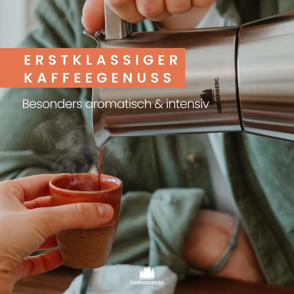 Espressokocher Induktion für 4 Tassen, 4 Tassen (200 ml)