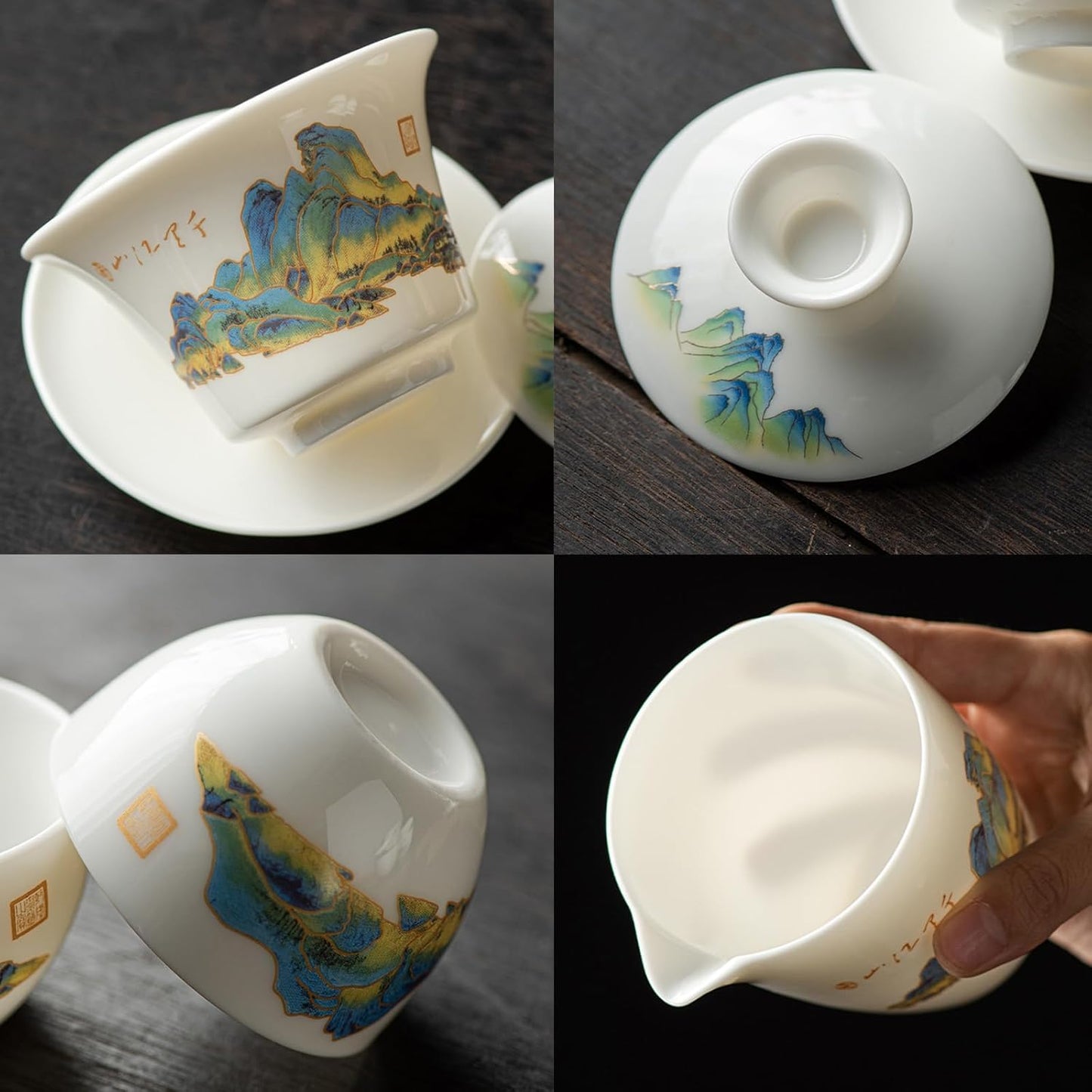 Traditionelles Chinesisches Teeset mit 6 Tassen, Qljs - Gaiwan