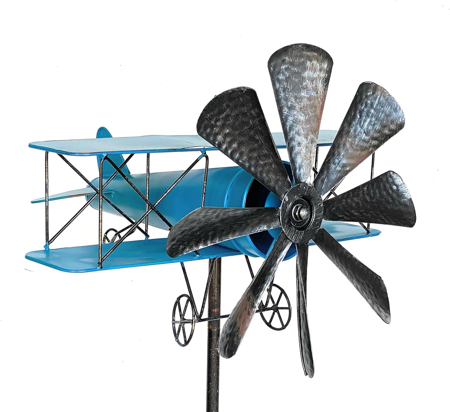 Gartenstecker Doppeldecker Flugzeug XL