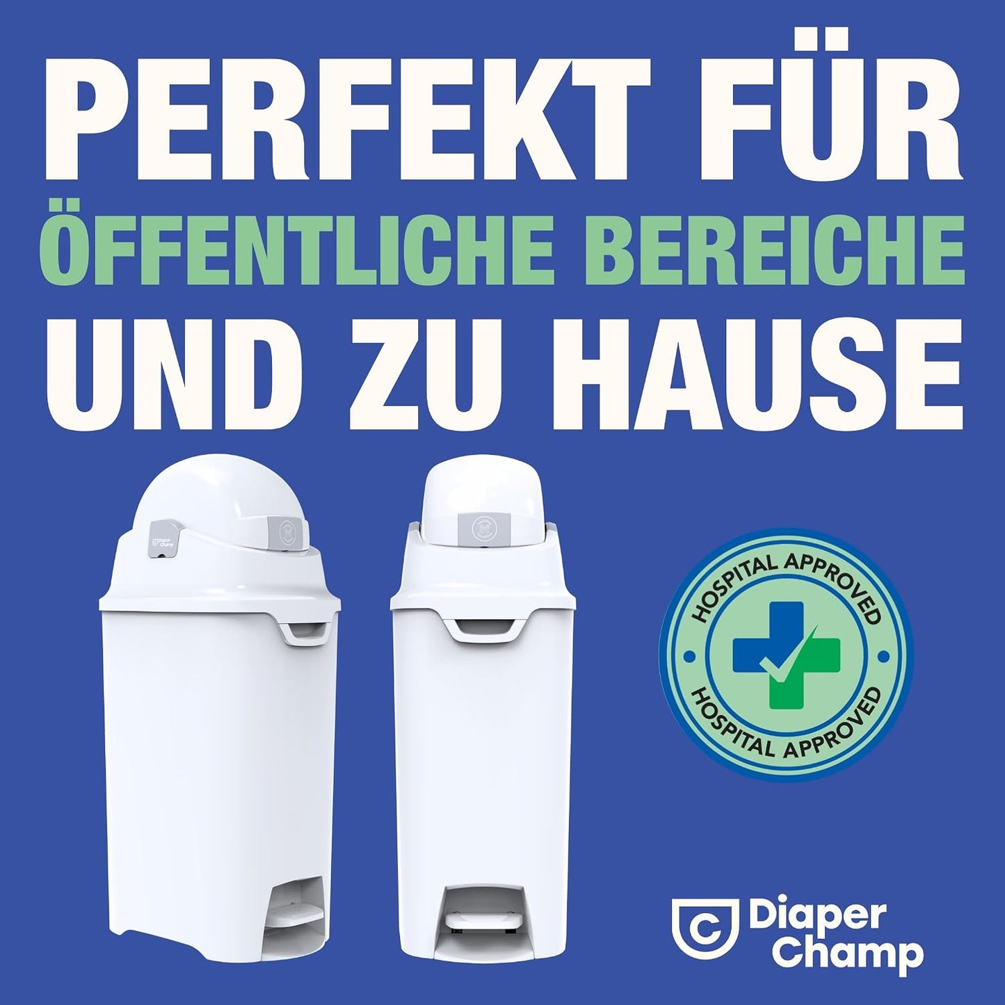 Windeleimer für 50 Windeln, weiss