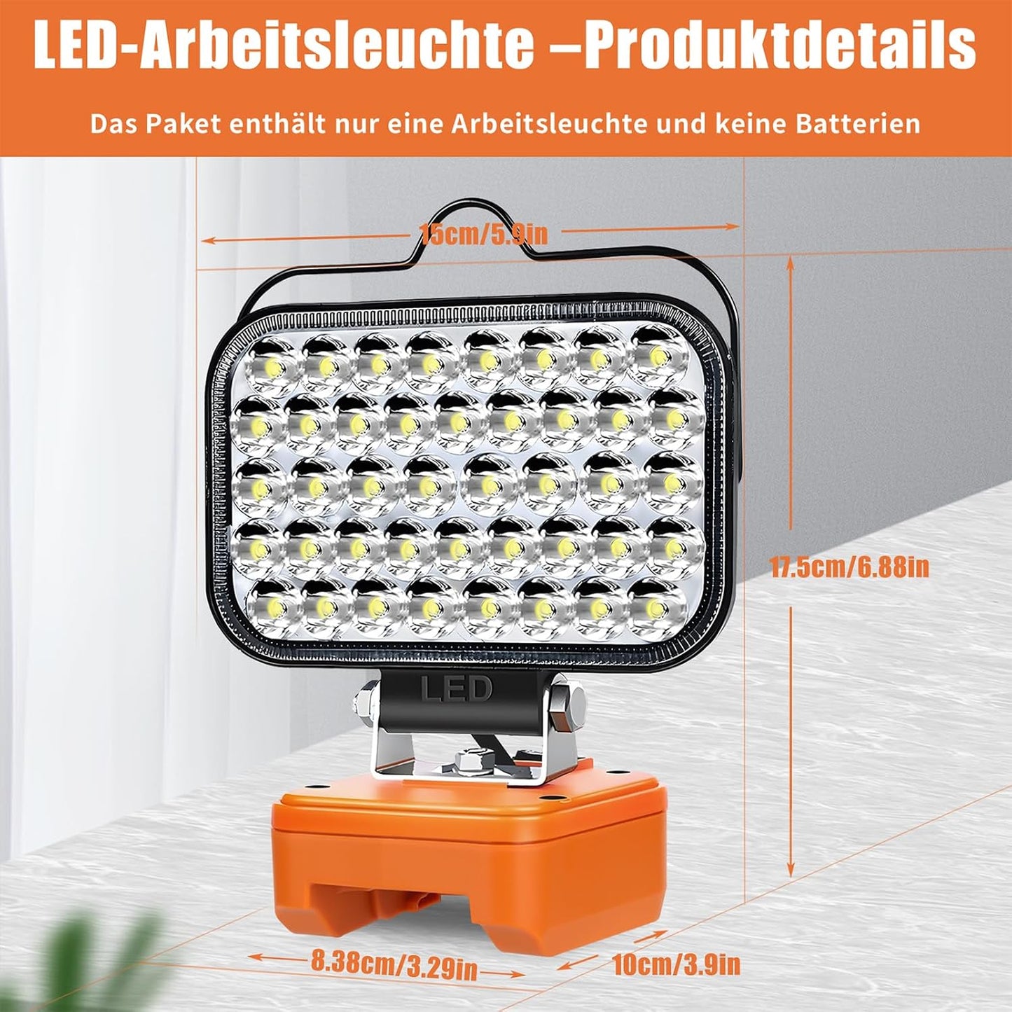 Akku-LED-Arbeitsleuchte, 126w für Worx