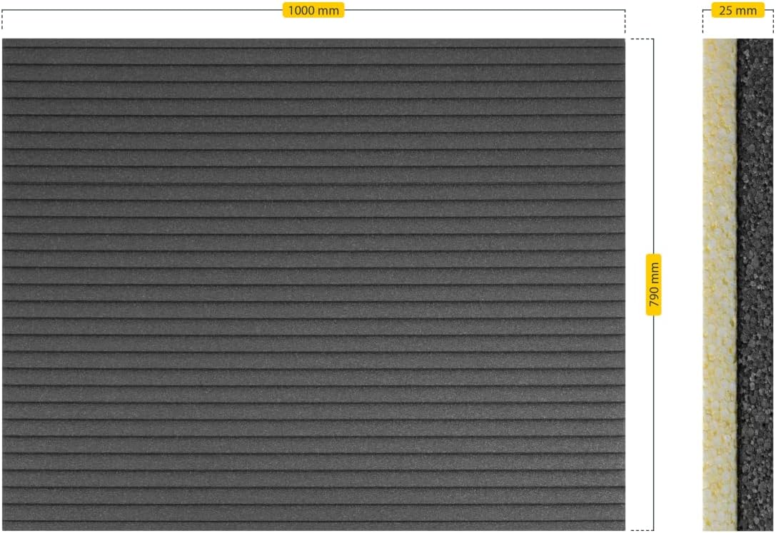 Rolladendämmung 100x79 cm, 100 x 79 cm - 25 mm