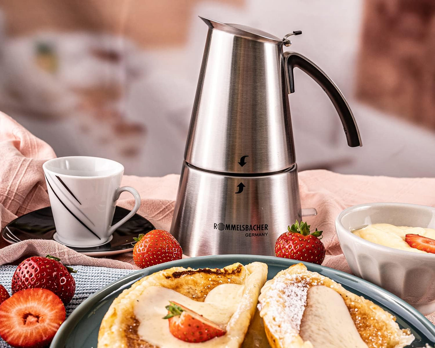 EKO 364/E - Elektrischer Espressokocher für 2-4 Tassen, 2-4 Tassen
