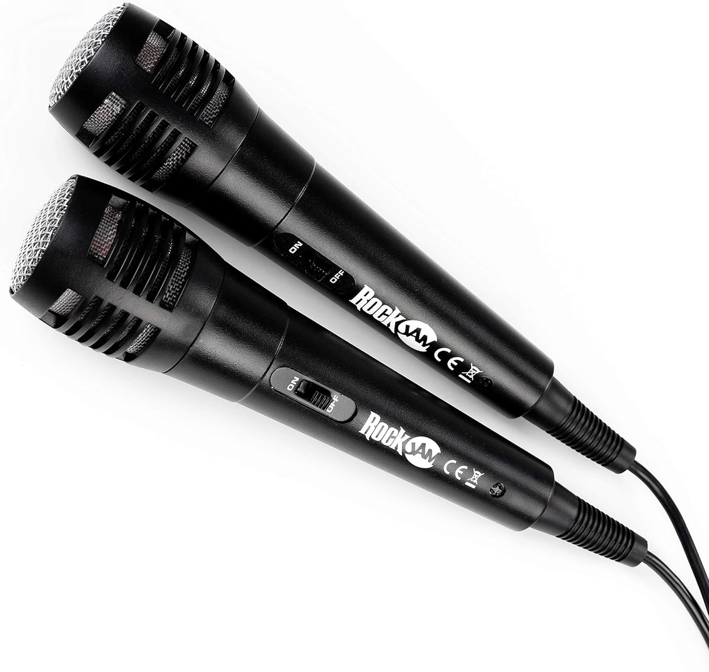 Bluetooth Karaoke-Maschine mit zwei Mikrofonen, Weiss Ring Light & Disco Light