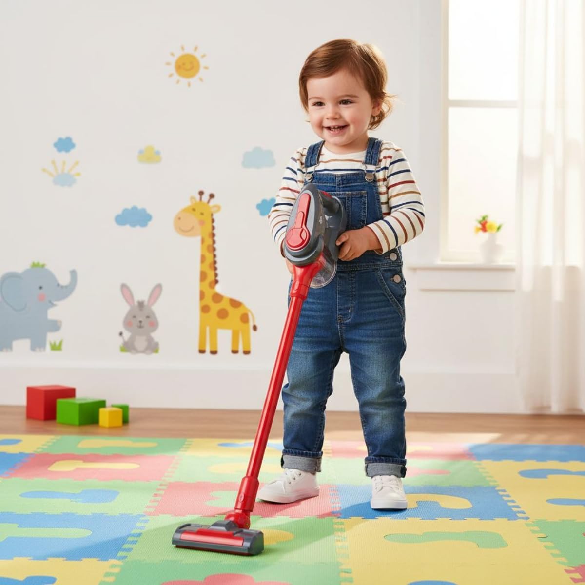 Kinderstaubsauger mit Saugfunktion, Staubsauger 3-in-1