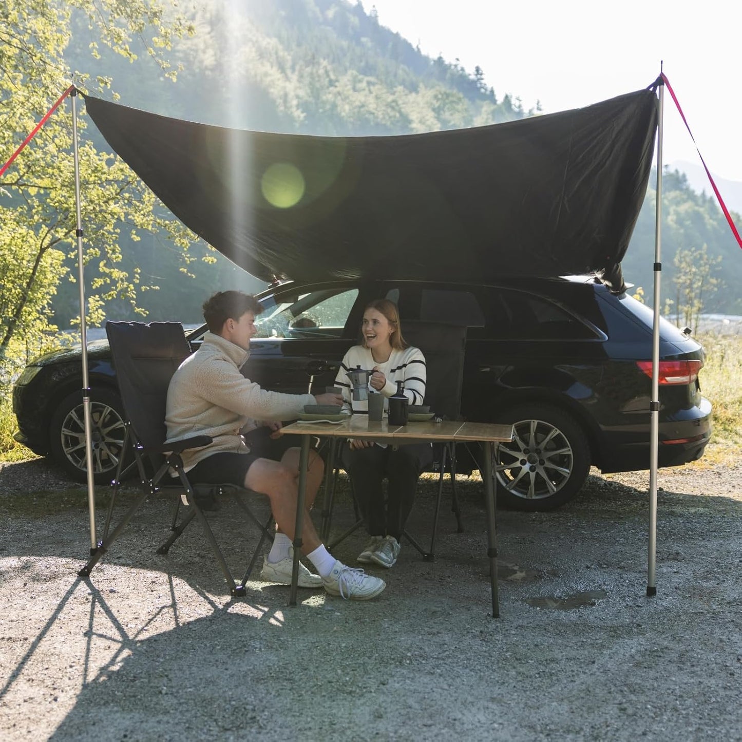 Motor Tarp Universal Sonnensegel für Camper, Darkgrey