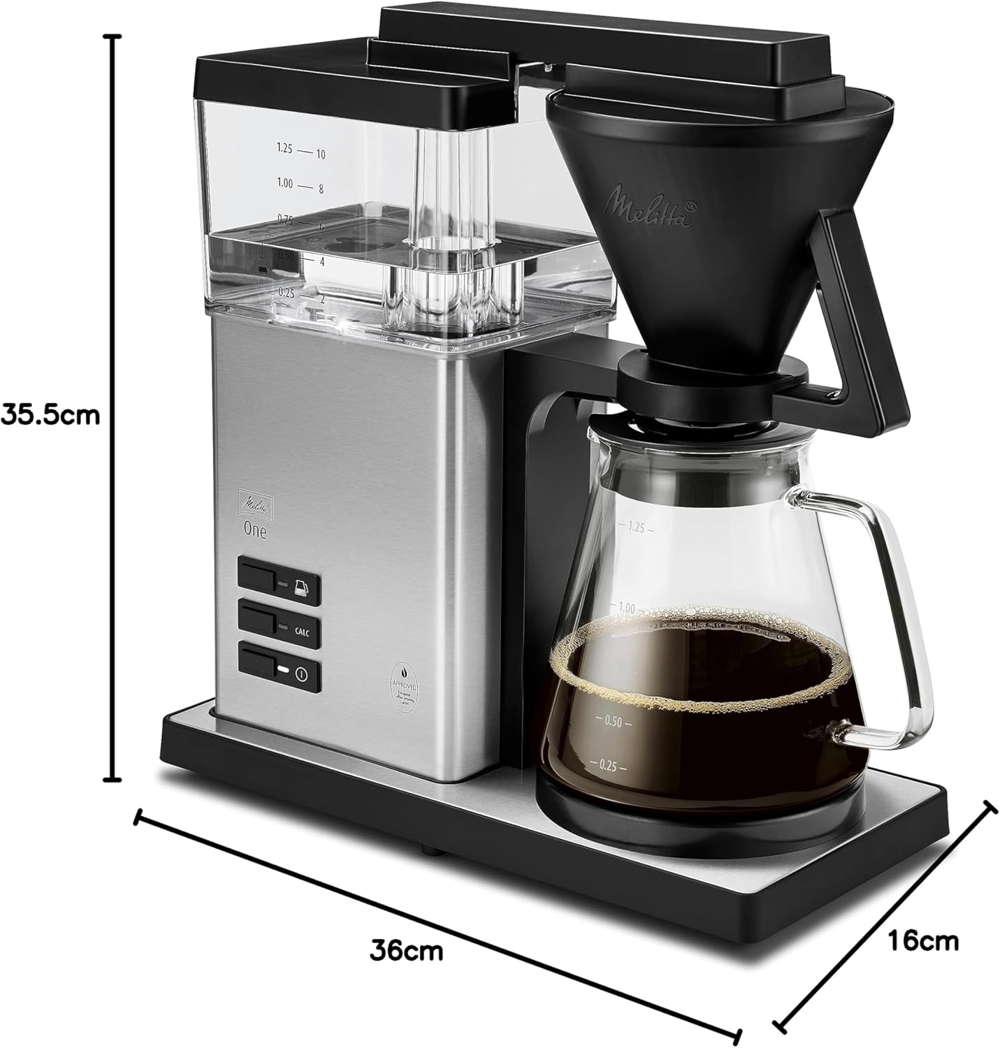 Kaffeemaschine One Edelstahl 1031-01, Edelstahl
