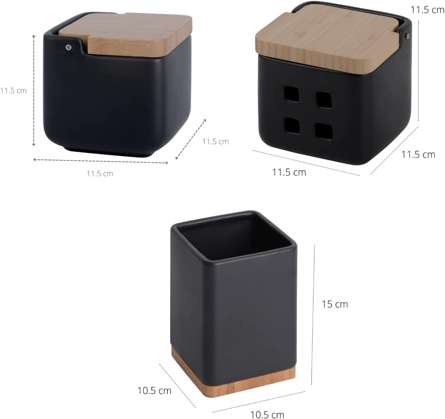Küchen Organizer Set, Set 3 Schwarz