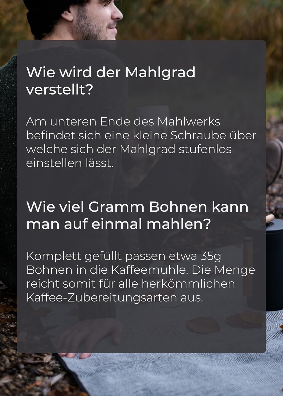 Manuelle Kaffeemühle mit Keramikmahlwerk, Kaffeemühle mit Keramik-Mahlwerk Nautic Night