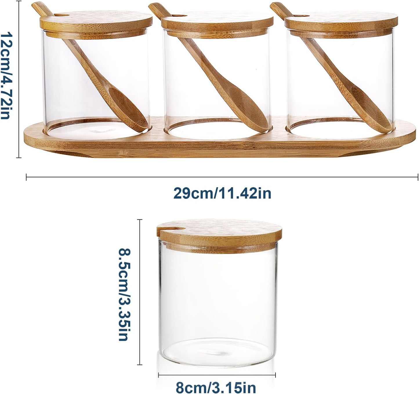 3-teiliges Gewürzgläser-Set