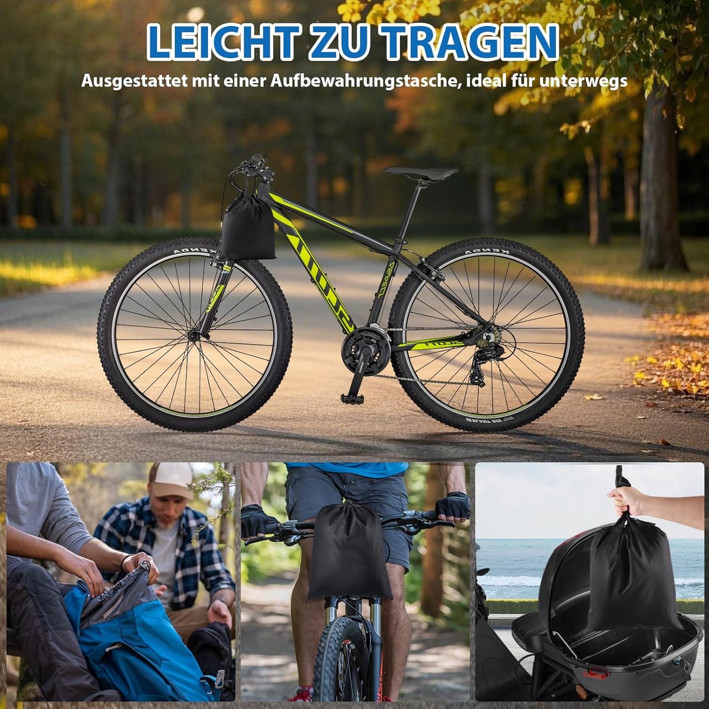 Wasserdichte Abdeckung für 2 Velos, 900D for 2 bike