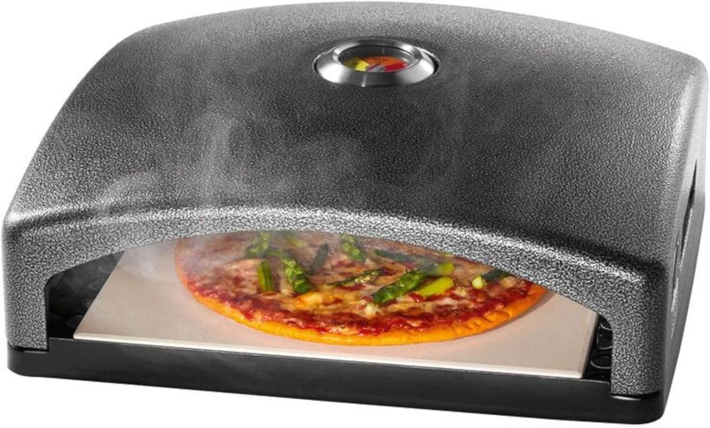 Pizzaofen Grillaufsatz mit Cordierit Pizzastein