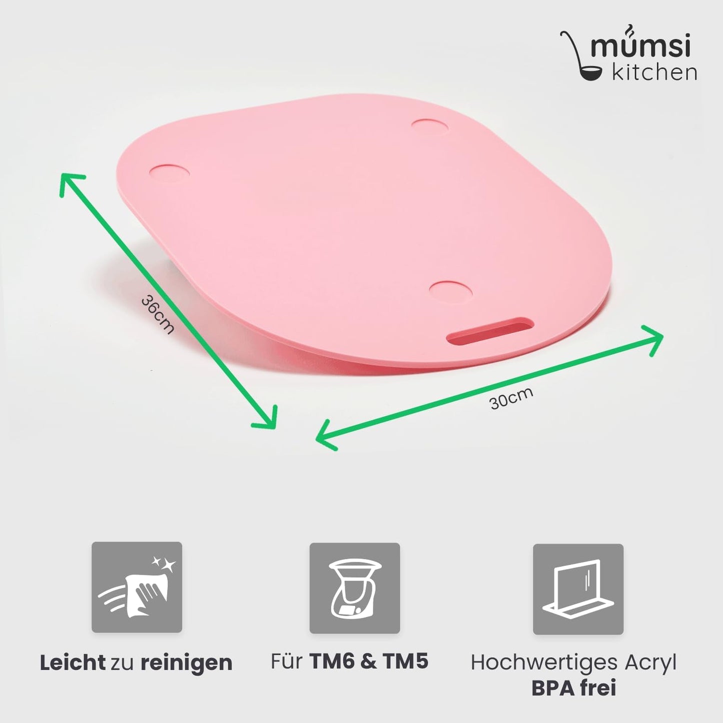 Gleitbrett für Thermomix, Rosa
