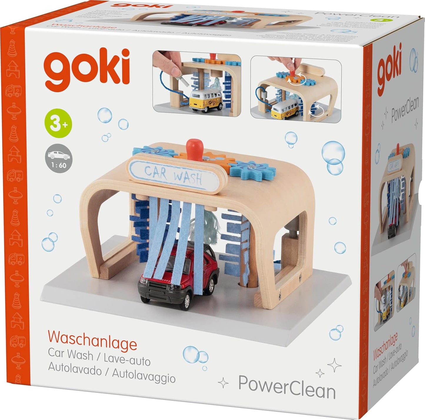 Waschanlage PowerClean 53779, mit Bürsten, Filzvorhängen & Sprühdüse