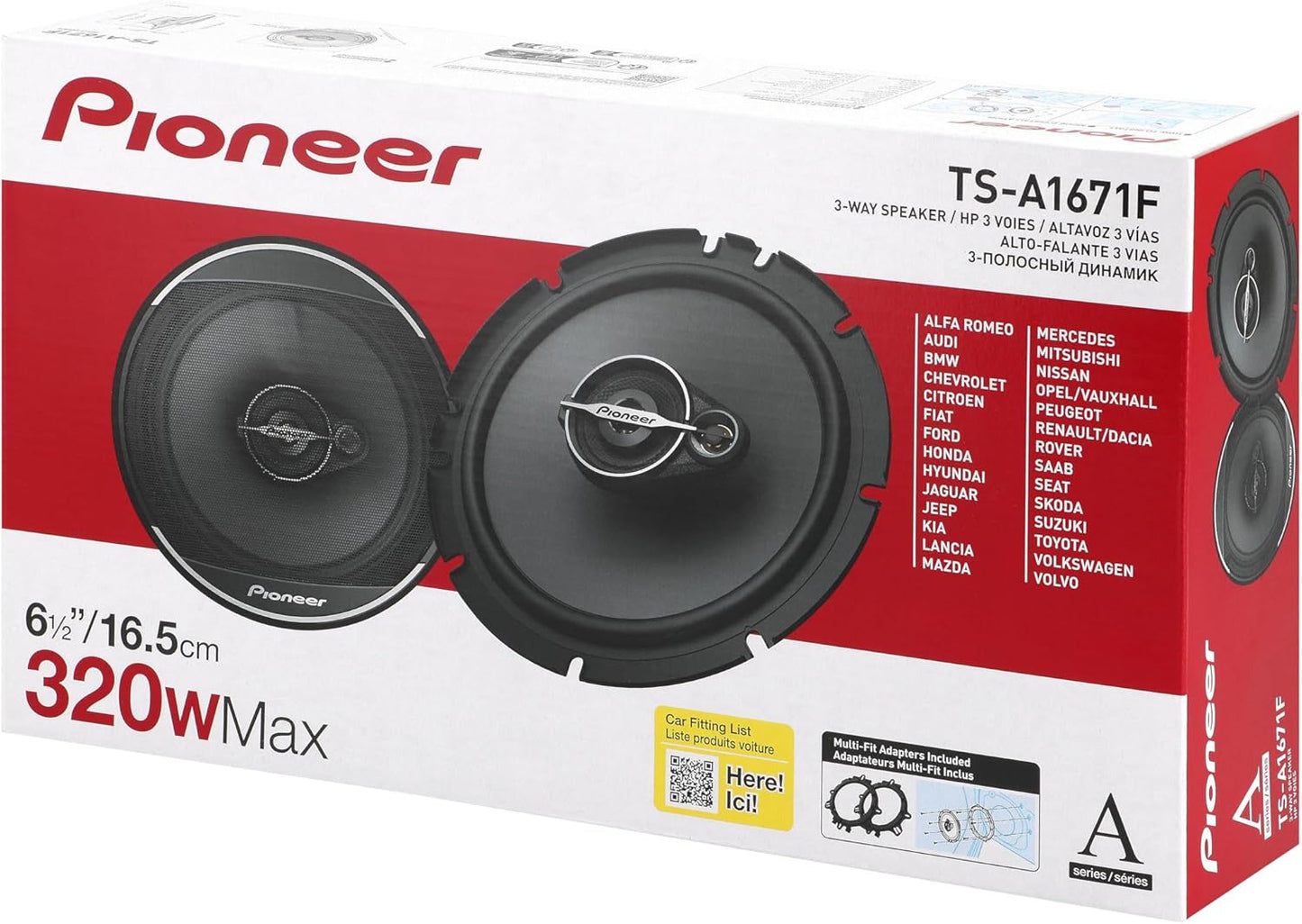 3-Wege-Koaxial-Lautsprecher-Set, Modern, leistungsstark oder vielseitig, Coaxial - 6.5”
