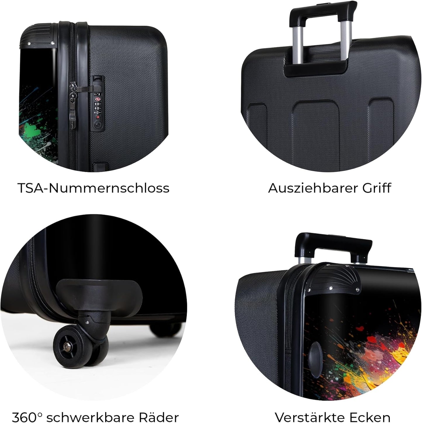 Grosser Hartschalenkoffer mit Rollen (XL), Fussball Grösse XL