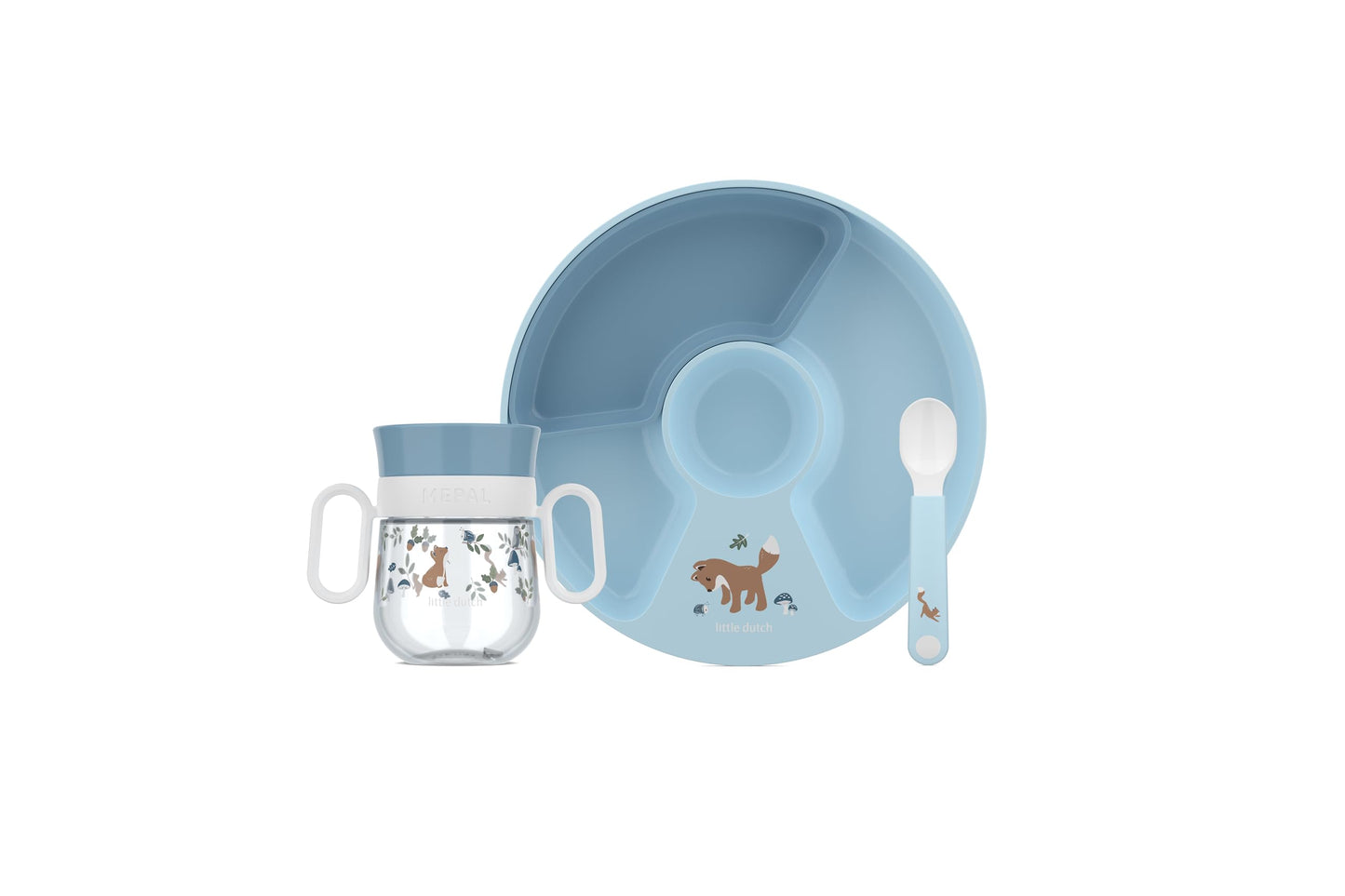 Babygeschirr Set Mio mit Trinklernbecher, Forest Friends New Babygeschirr Set