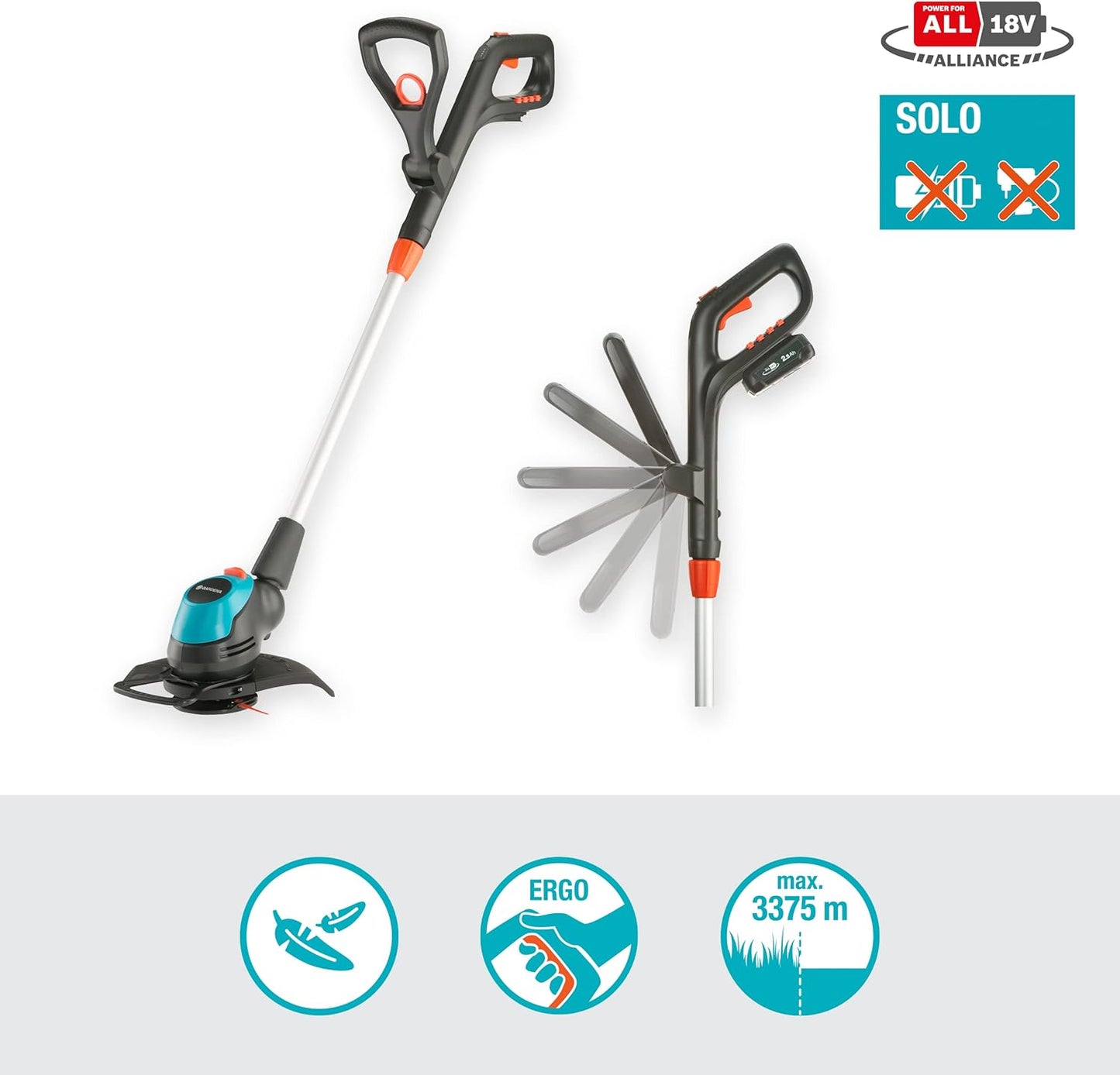 Akku-Trimmer EasyCut 23/18V P4A, ohne Akku, ohne Akku