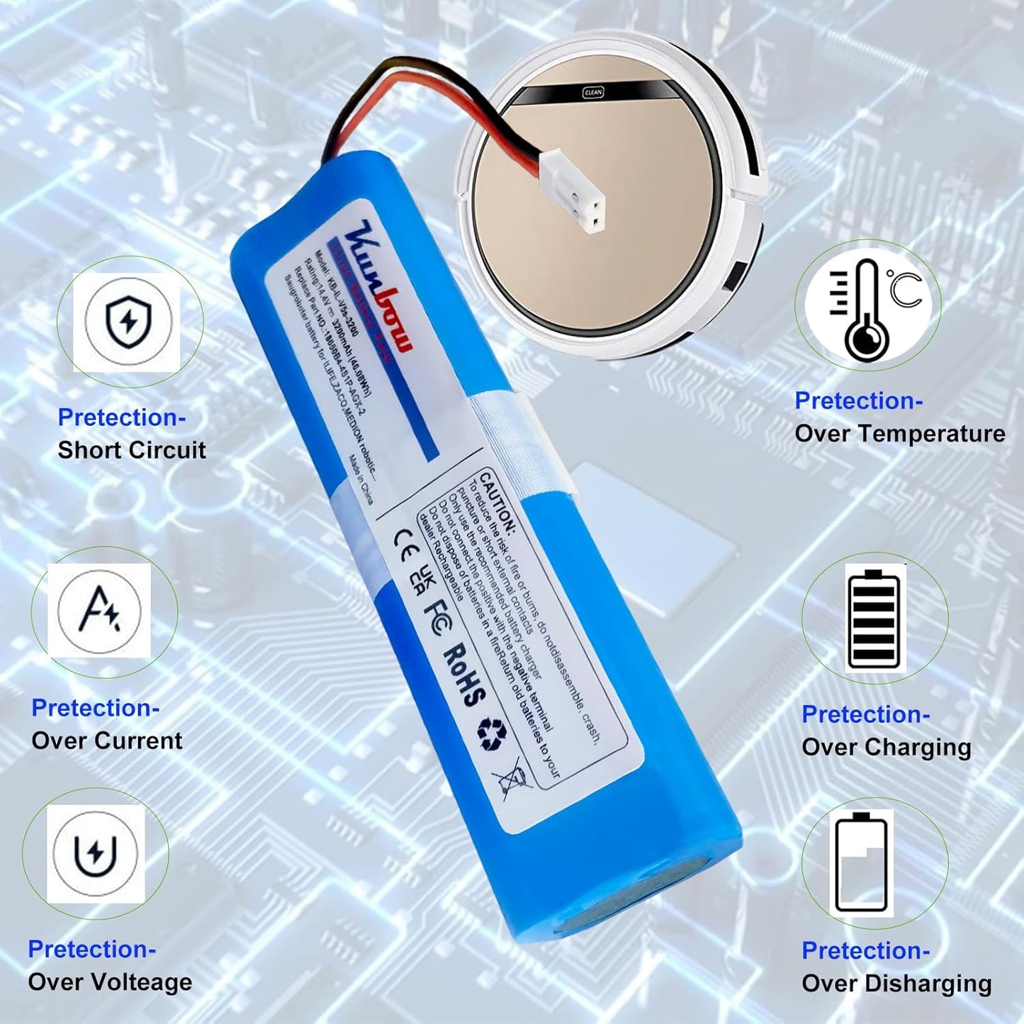 Ersatzakku für iLife Saugroboter