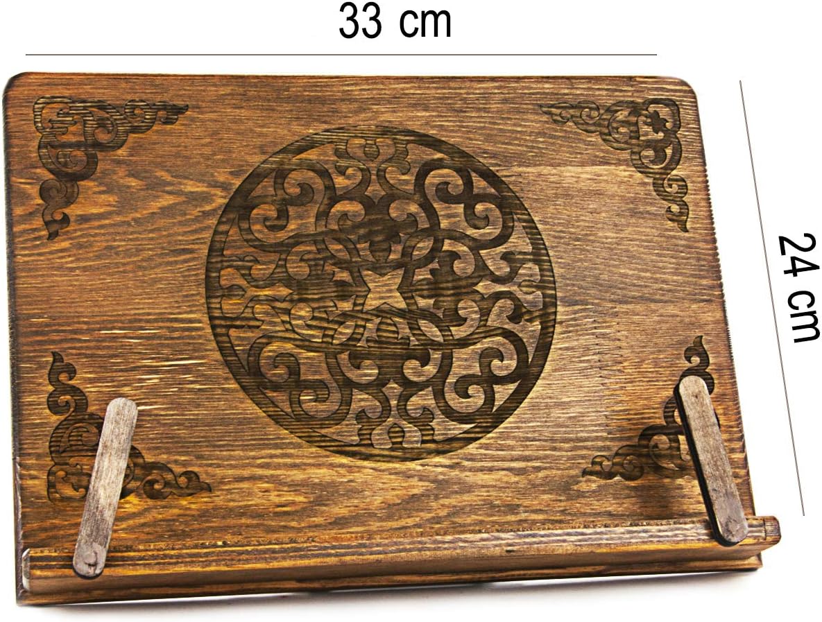 Verstellbarer Holz-Buchhalter im Vintage-Stil, Braun