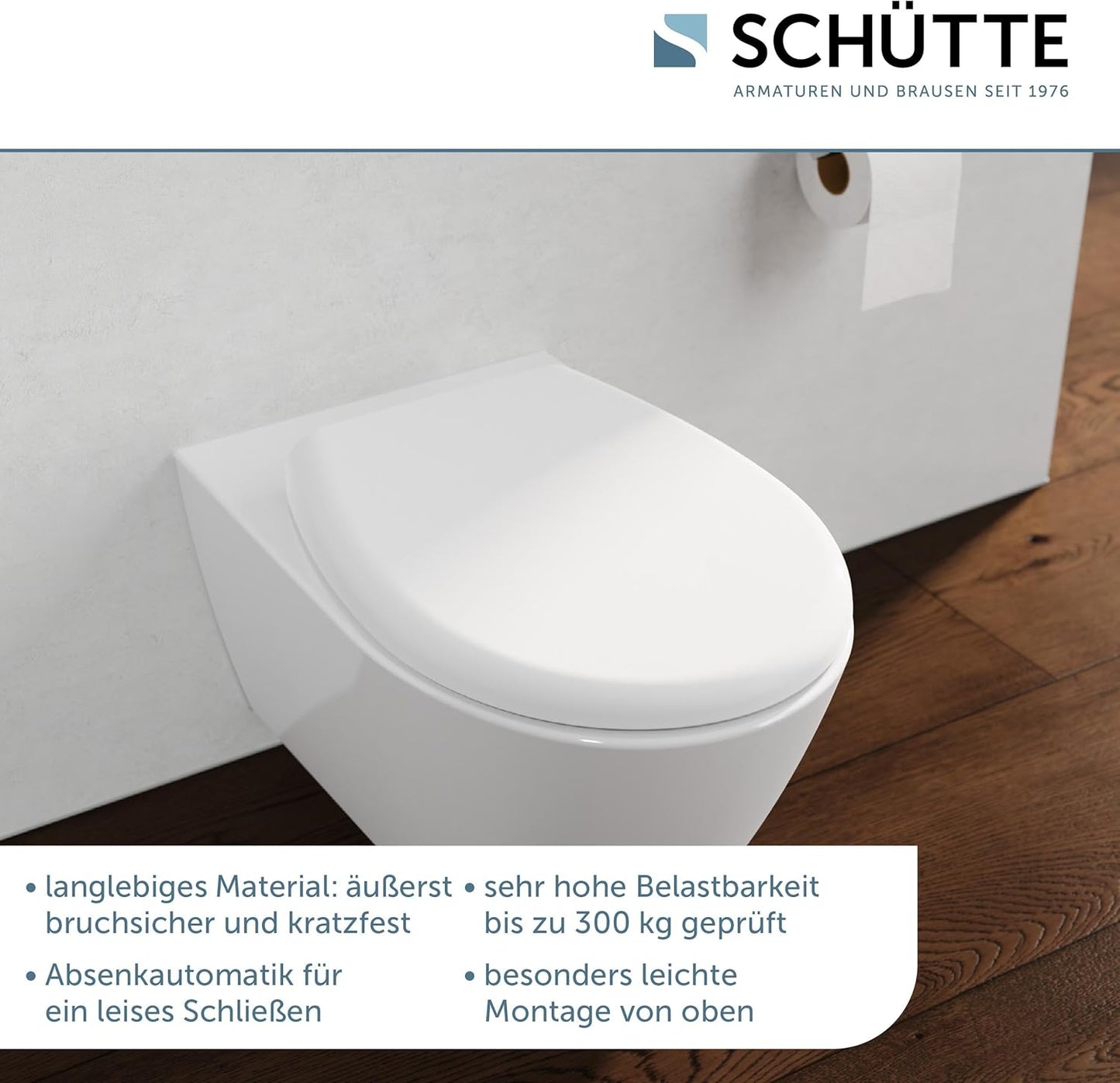 Wrap-Over WC-Sitz mit Absenkautomatik und Montageschablone, Wrap-Over