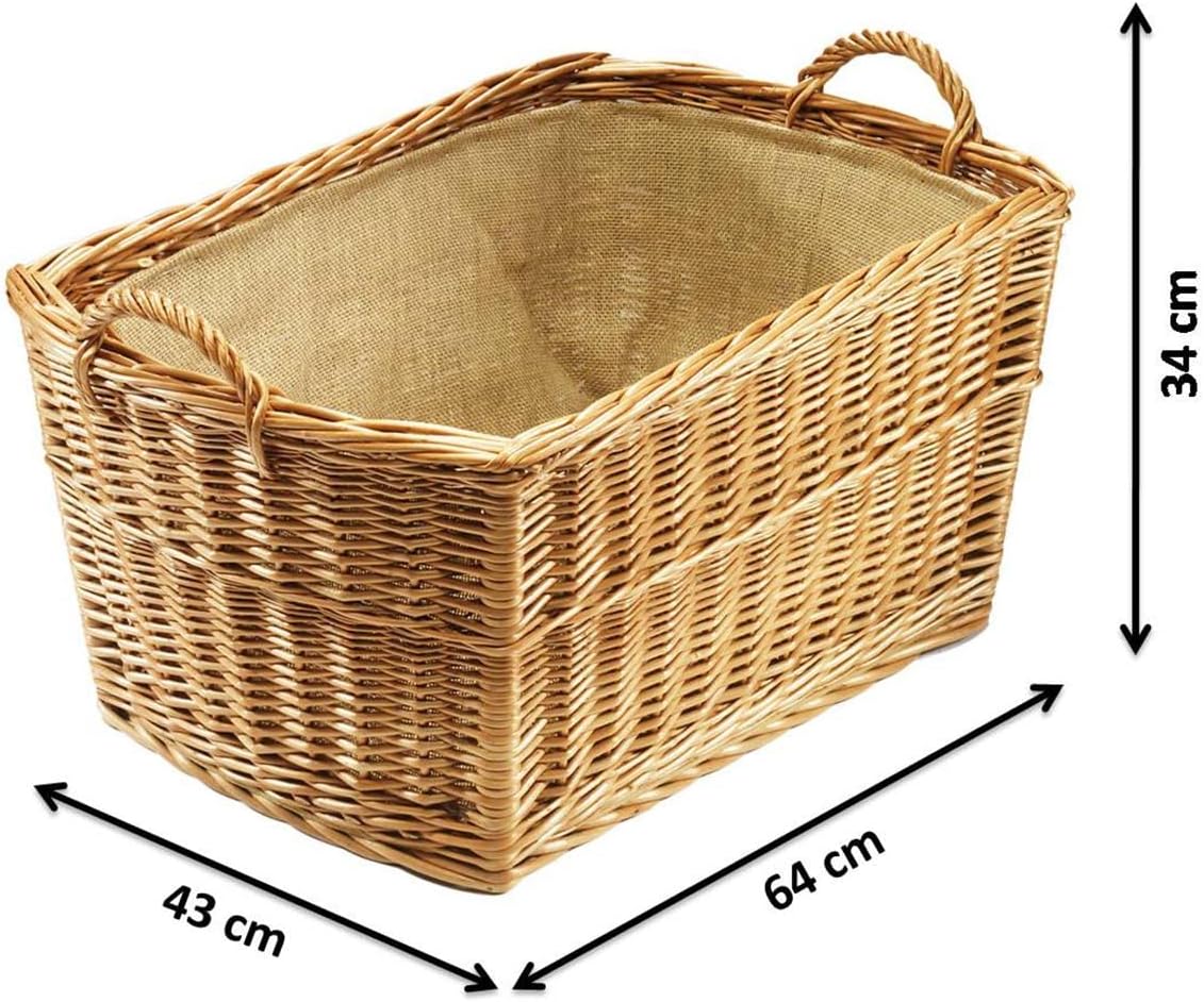 Weidenholzkorb mit Leinenfutter