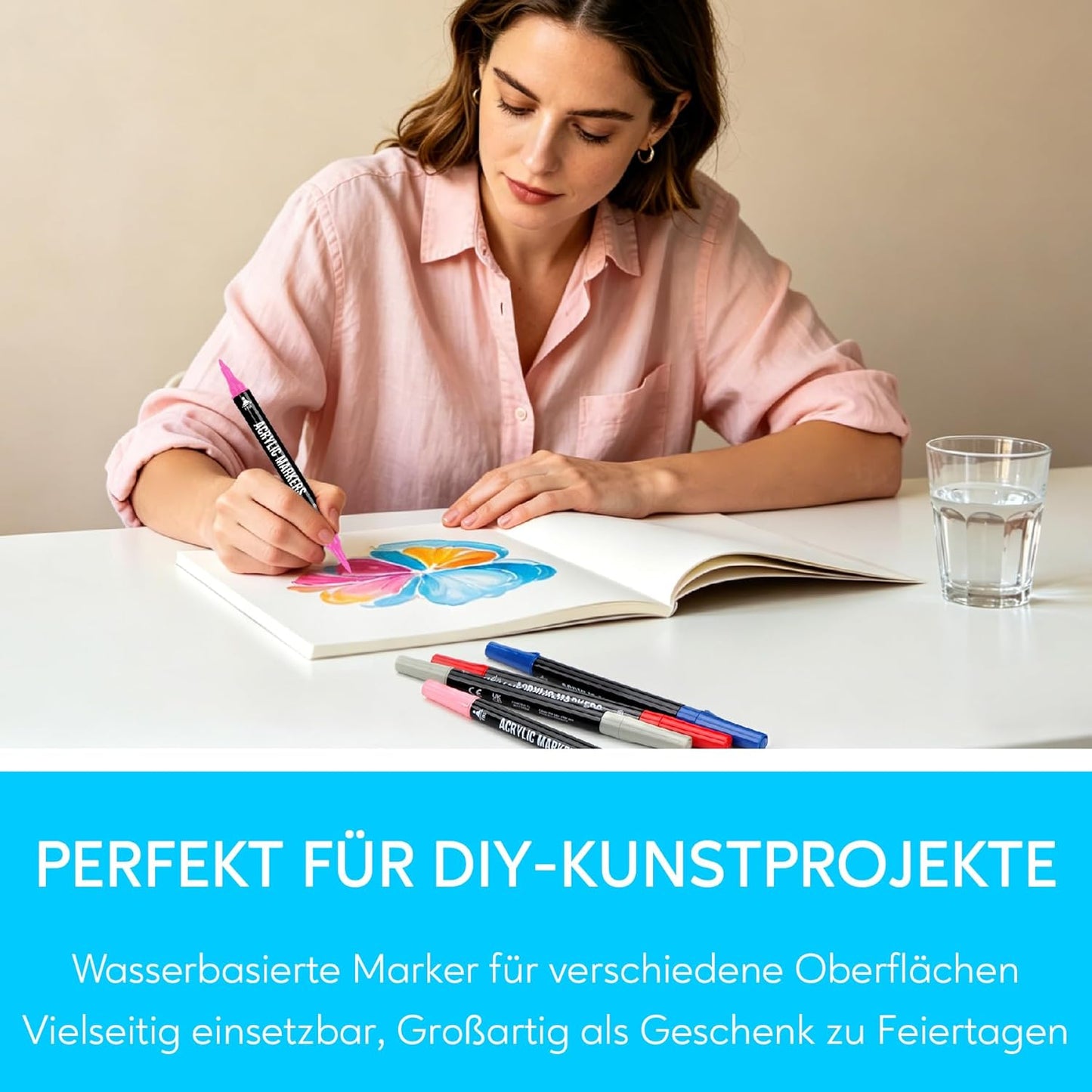 Acrylstifte-Set mit feiner Spitze, 120-Farben