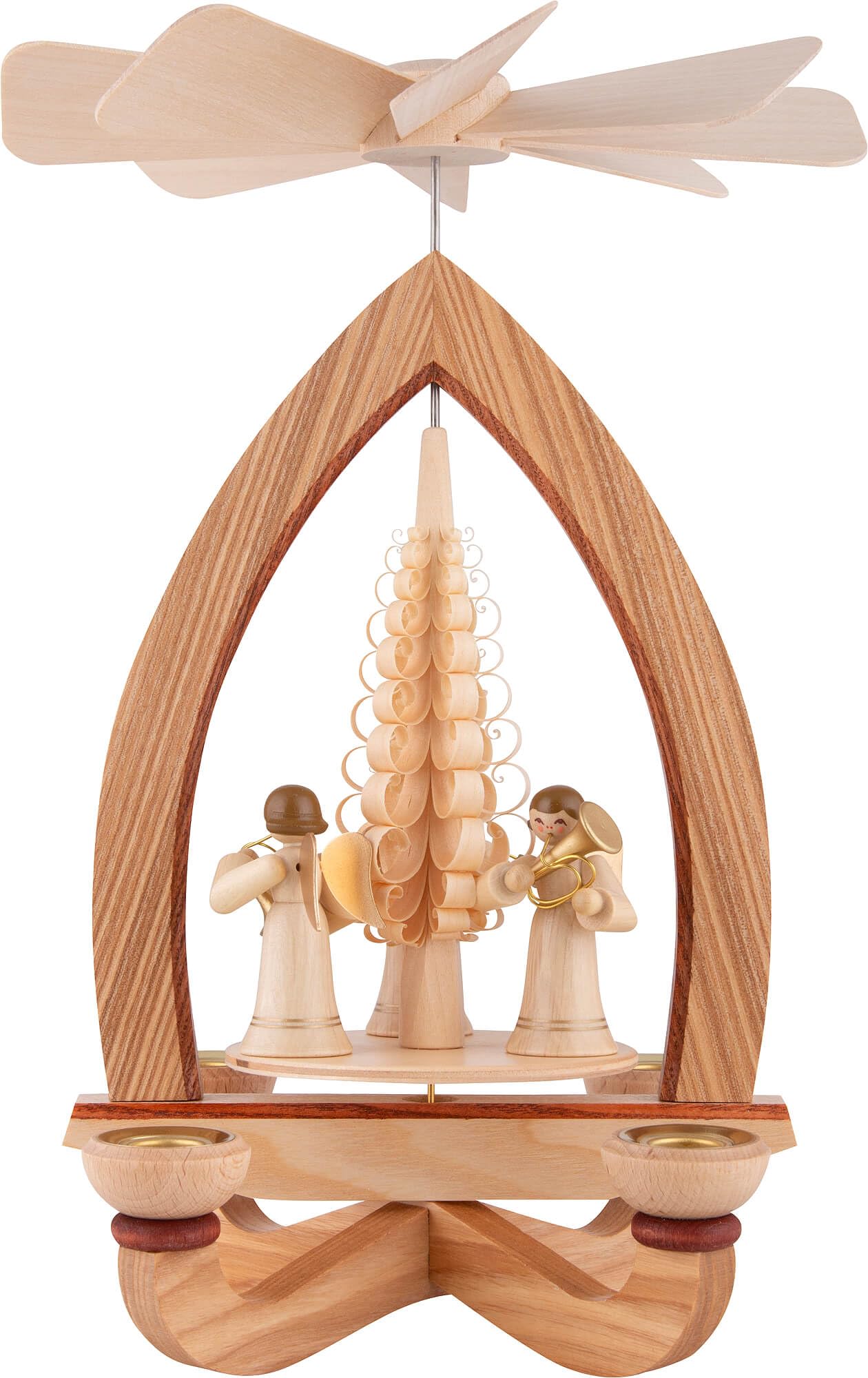 Weihnachtspyramide mit Langrockengel, Langrockengel V2