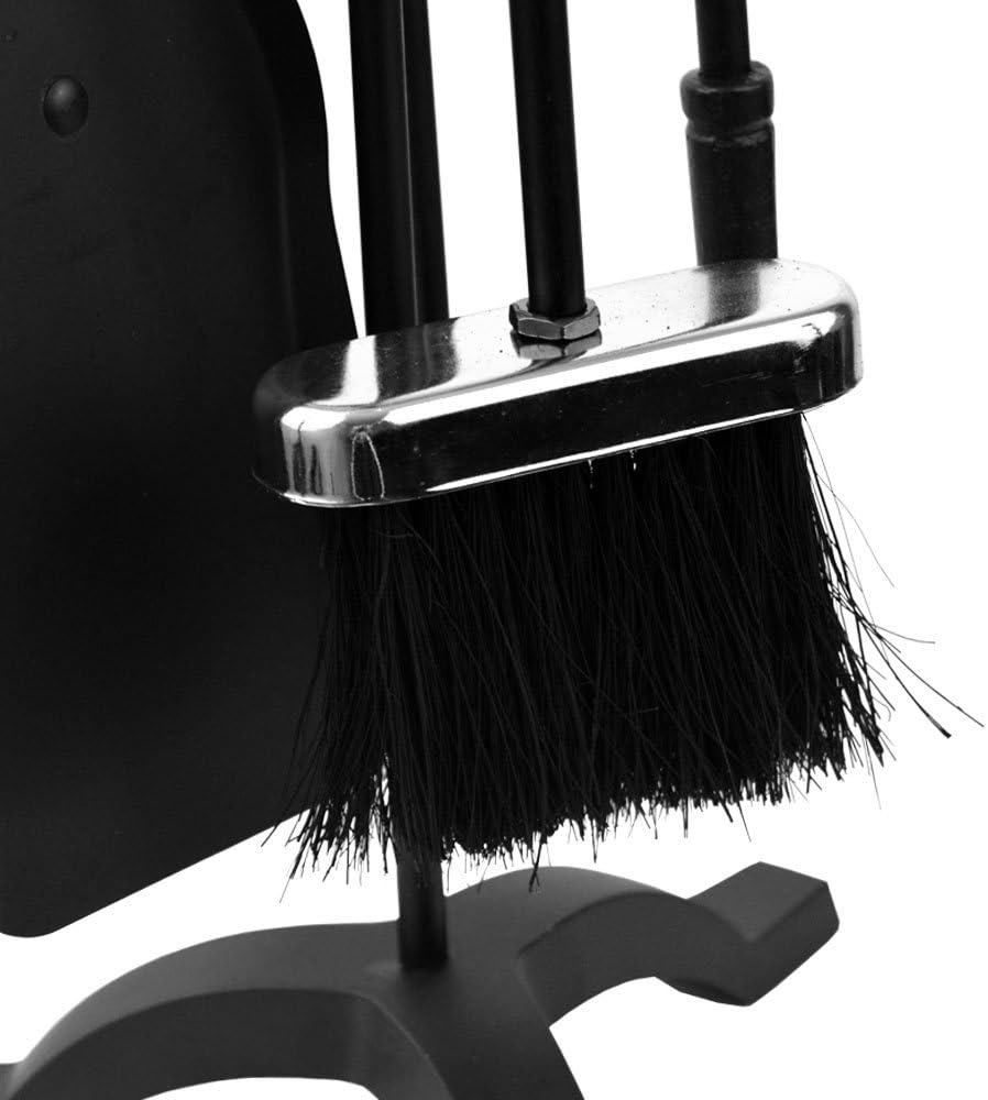 Buxton Kaminbesteck-Set, Schwarz & Nickel