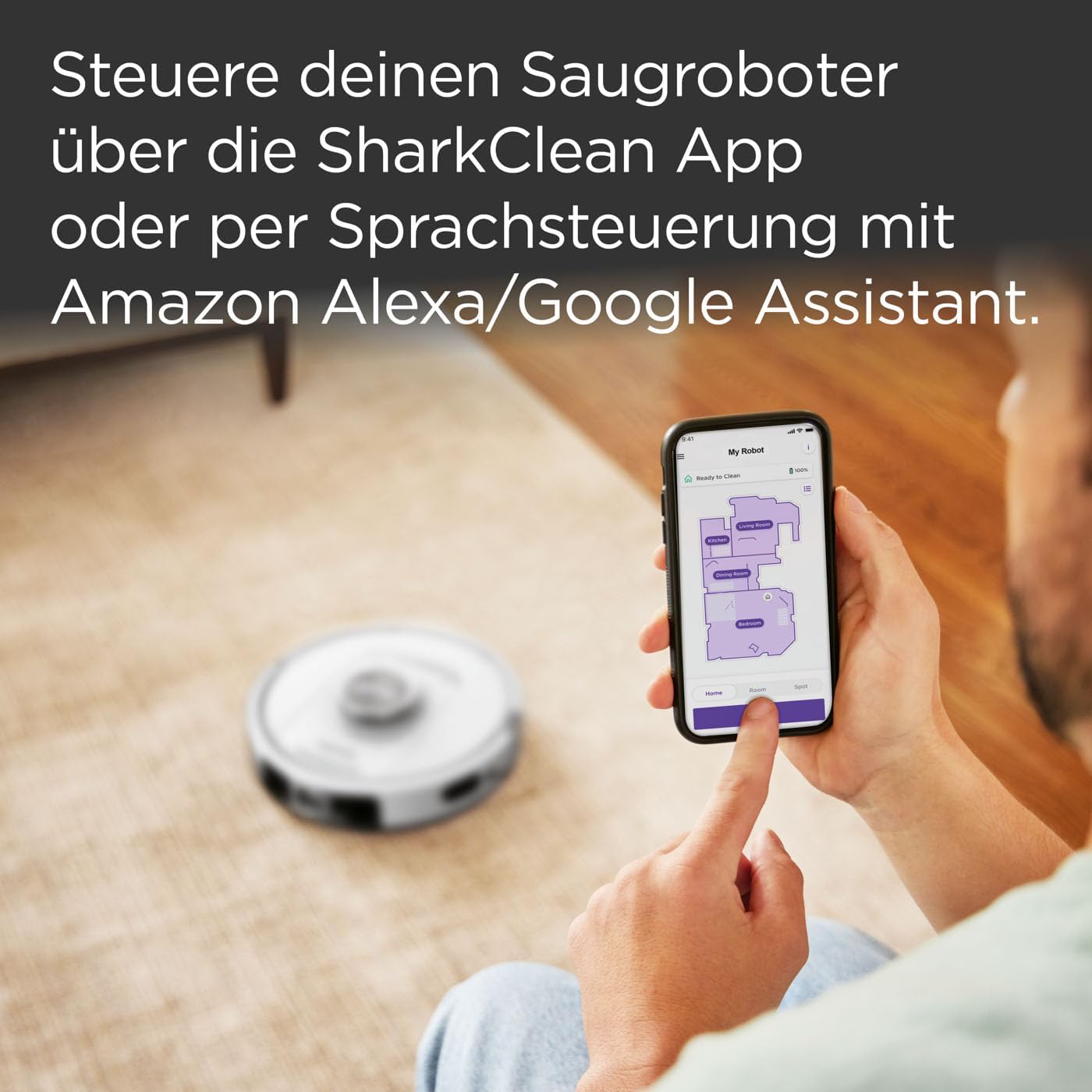 PowerDetect Saugroboter mit LiDAR-Navigation, PowerDetect Nur Saugen ; Weiss