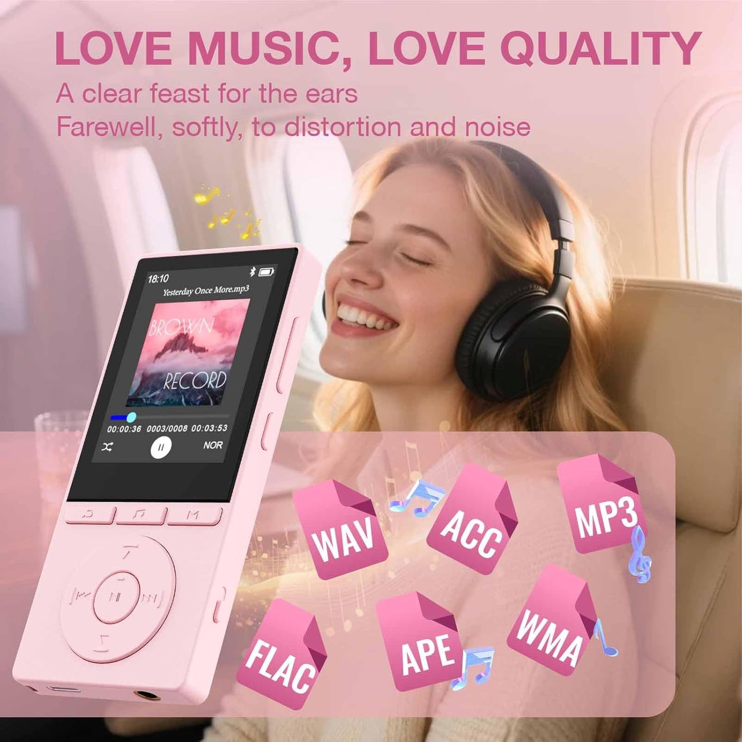 MP3-Player mit Bluetooth, Rose