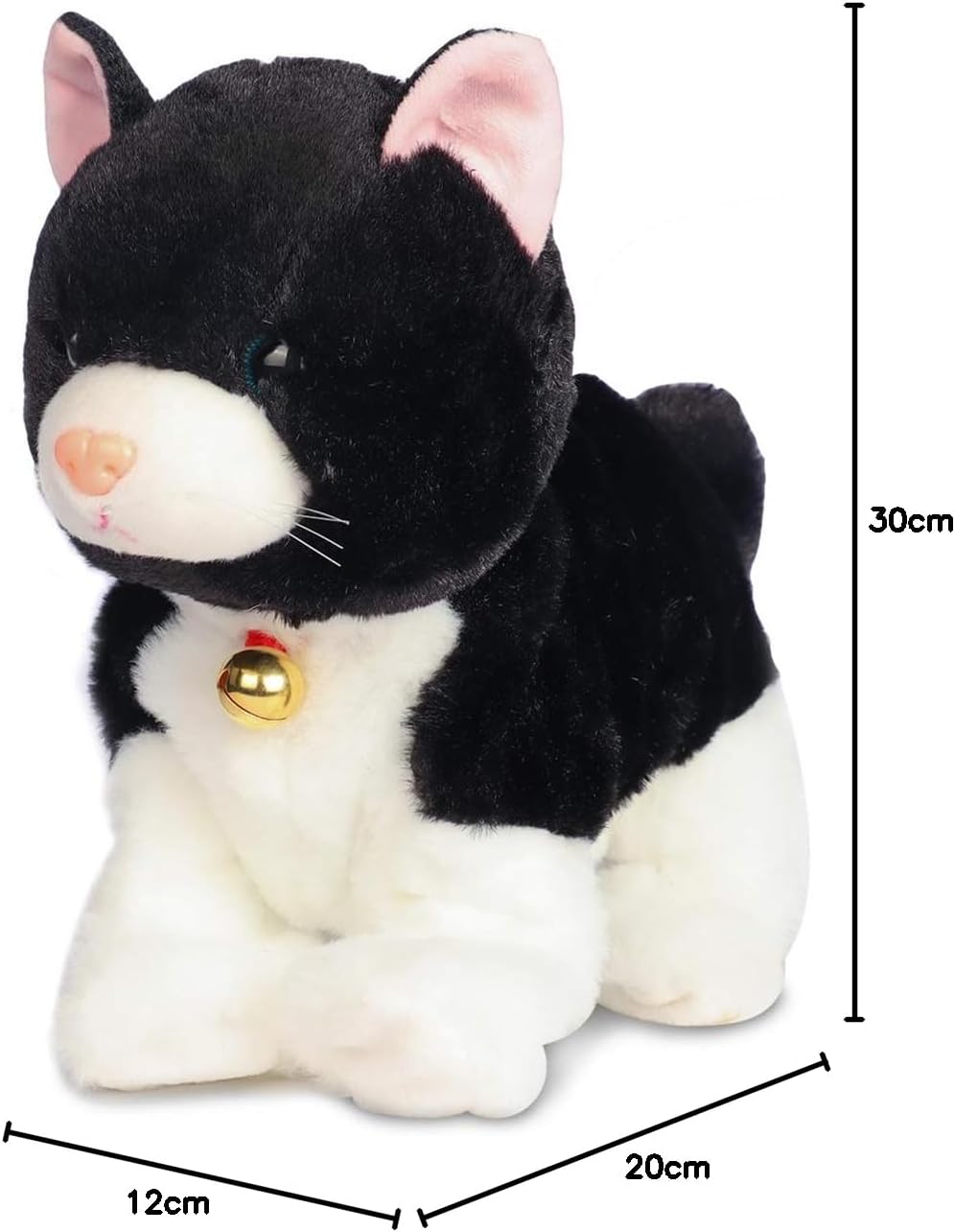 Interaktive elektronische Plüschkatze für Kinder, Schwarz Katze (Keine LED-Augen)