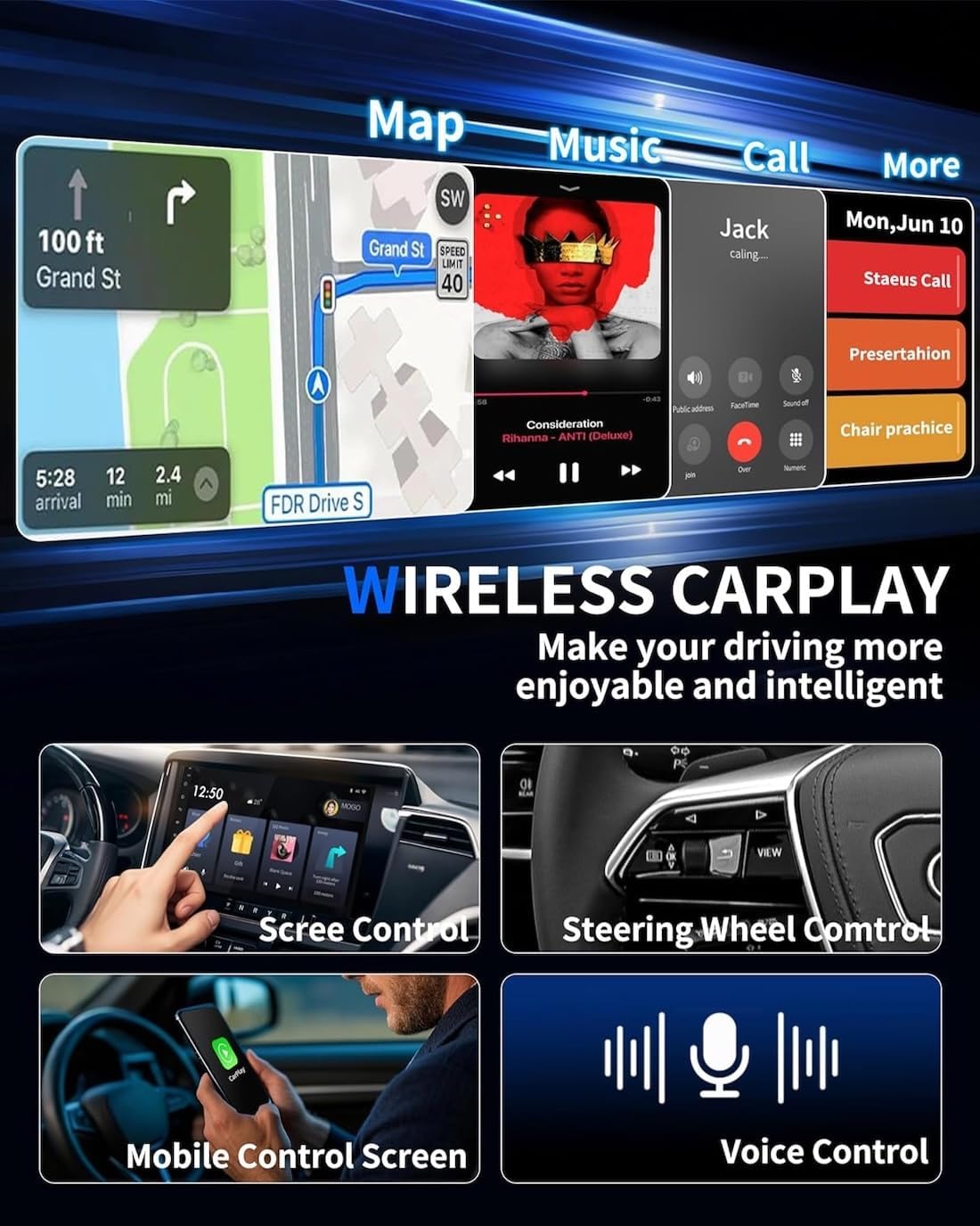 Kabelloser CarPlay & Android Auto Adapter