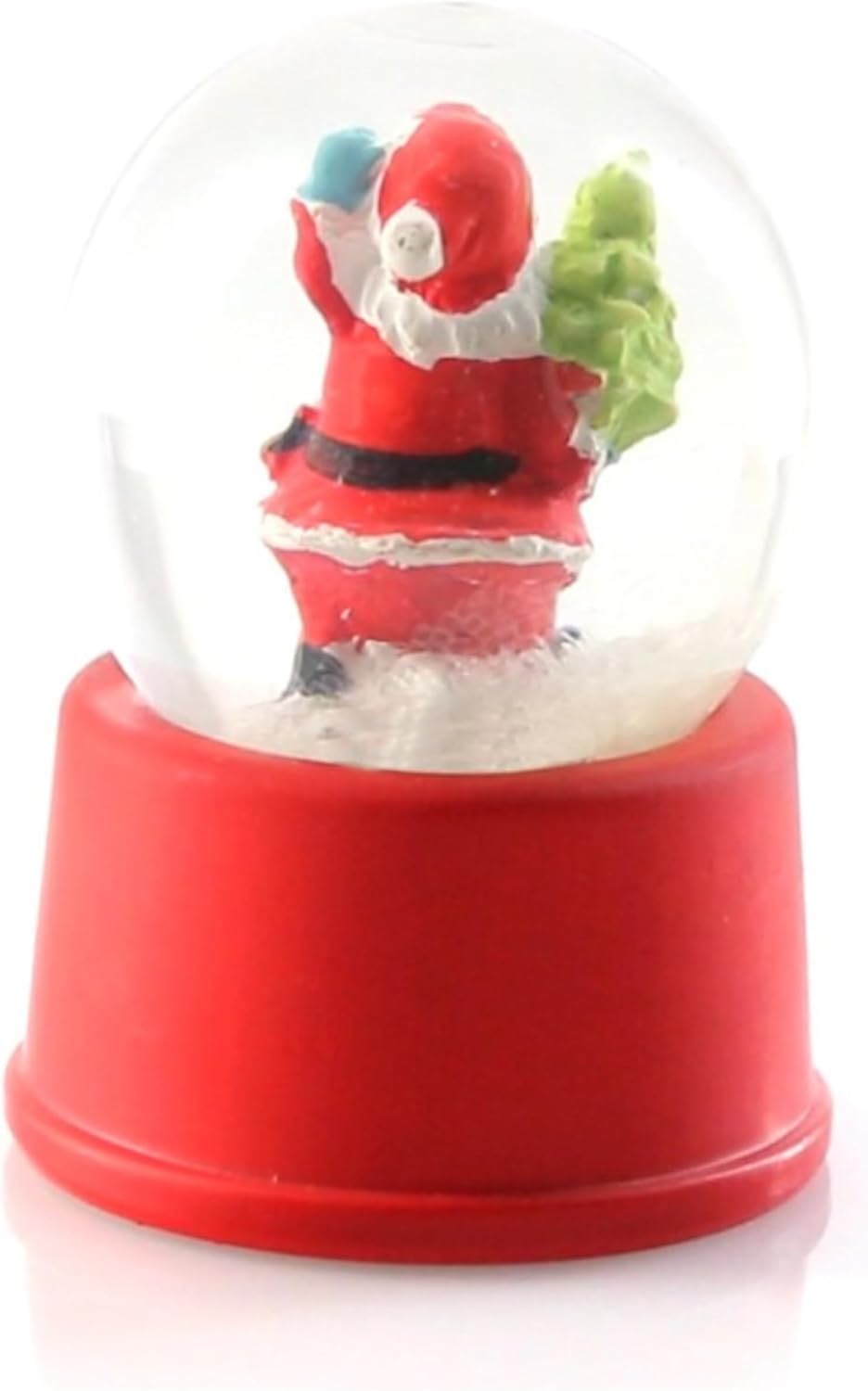 6x Schneekugeln mit Weihnachtsmannfigur
