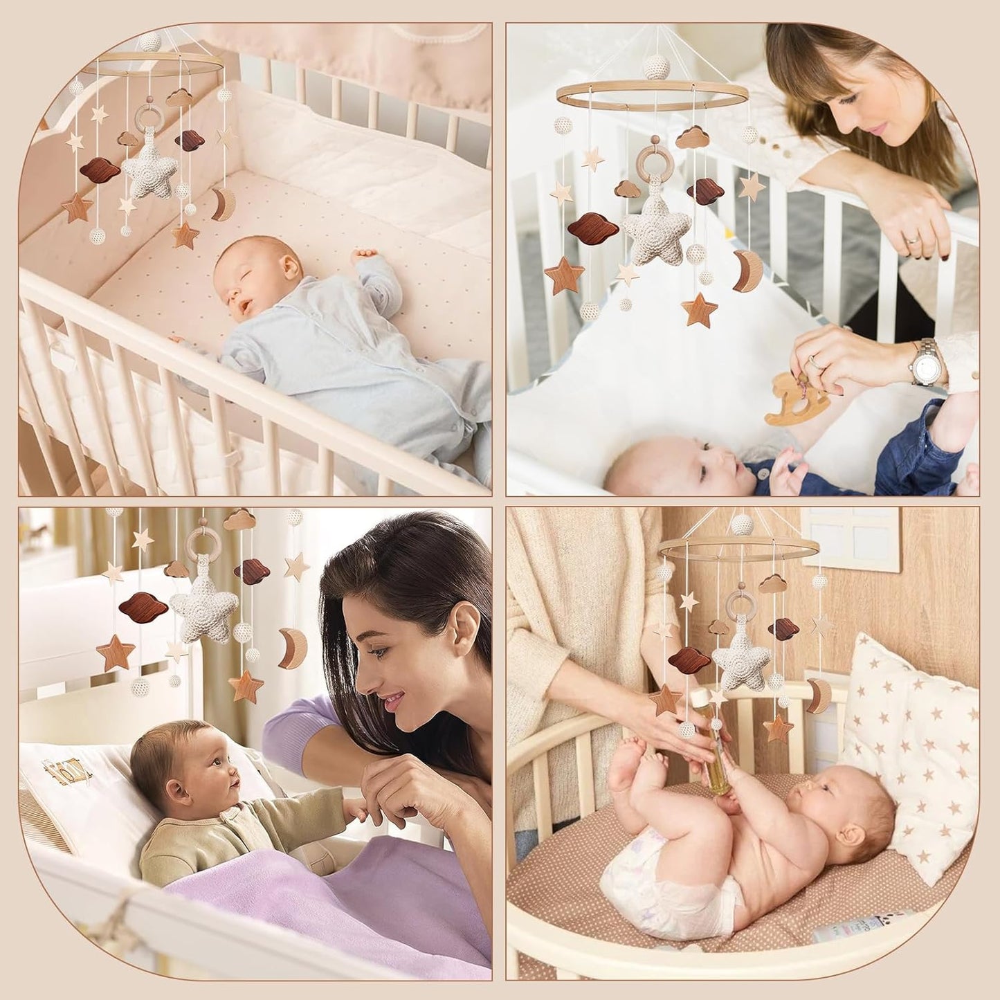 Babymobile mit Sternen, Stern-beige B