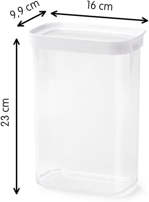 Vorratsdose Optima, 2.2 L, Trockenvorrat 2.2 L Weiss/Transparent