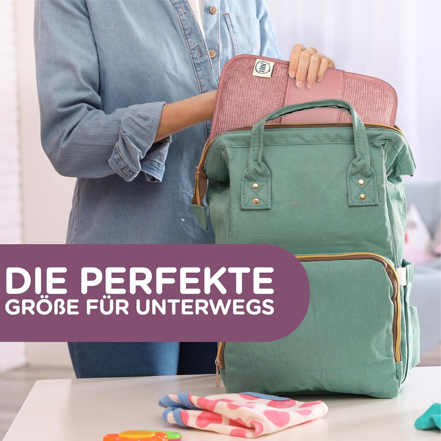 Windeltasche mit Wickelunterlage für unterwegs
