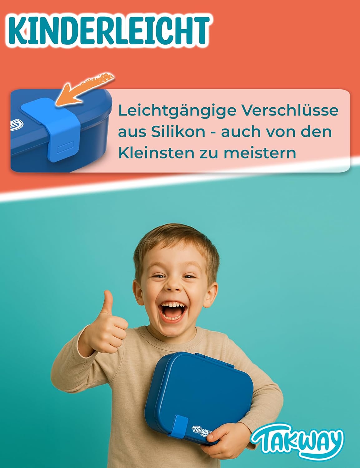 Brotdose für Kinder mit Fächern - Bento Box BPA-frei, Gaming