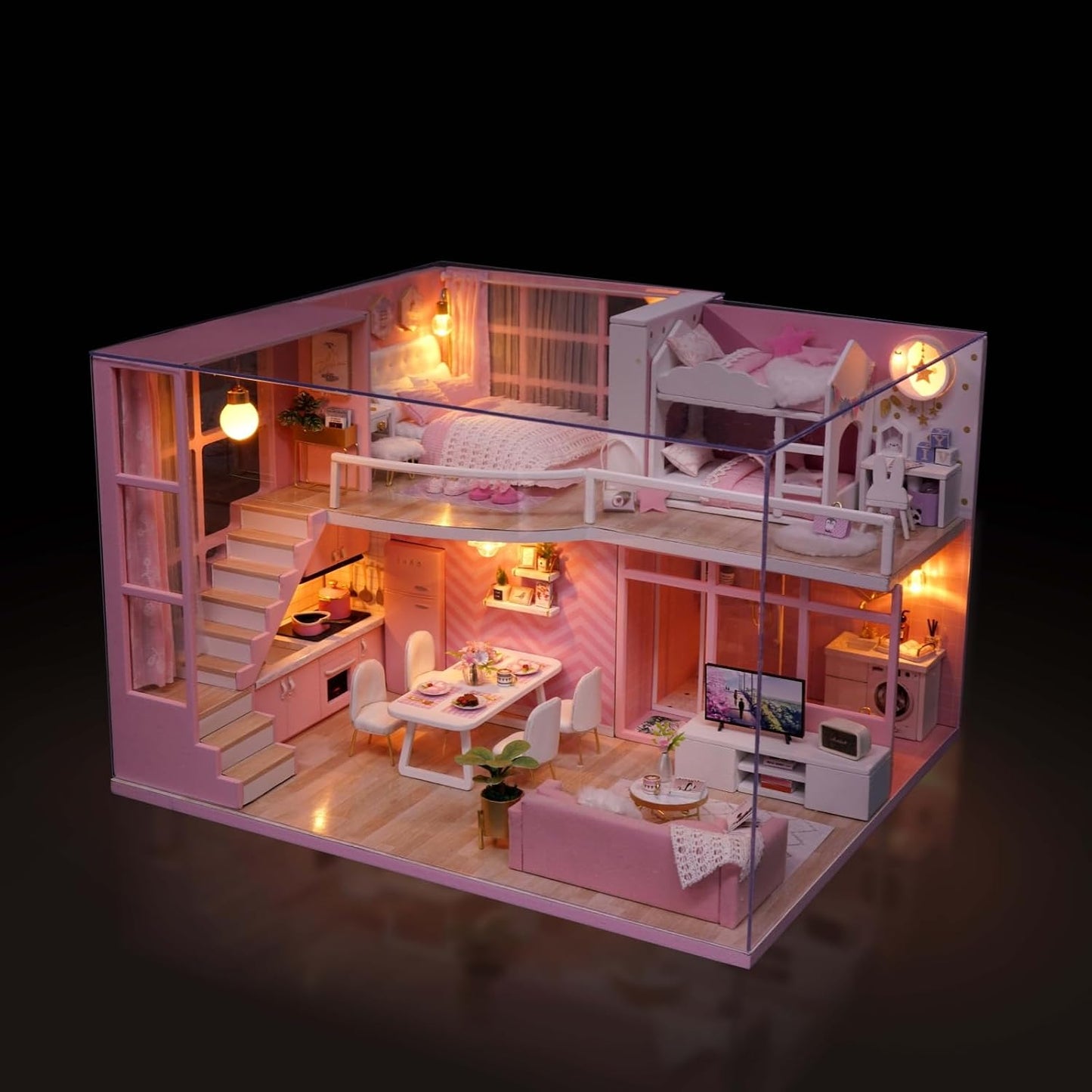 Miniatur Puppenhaus mit Möbeln, Traumengel