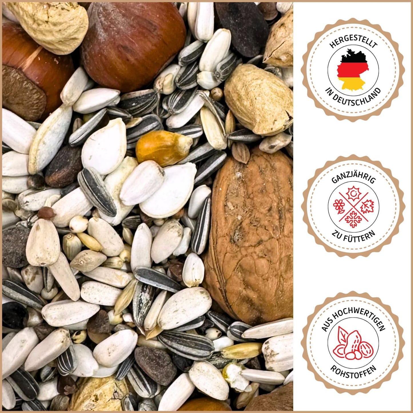 Eichhörnchenfutter mit Nüssen (1kg)