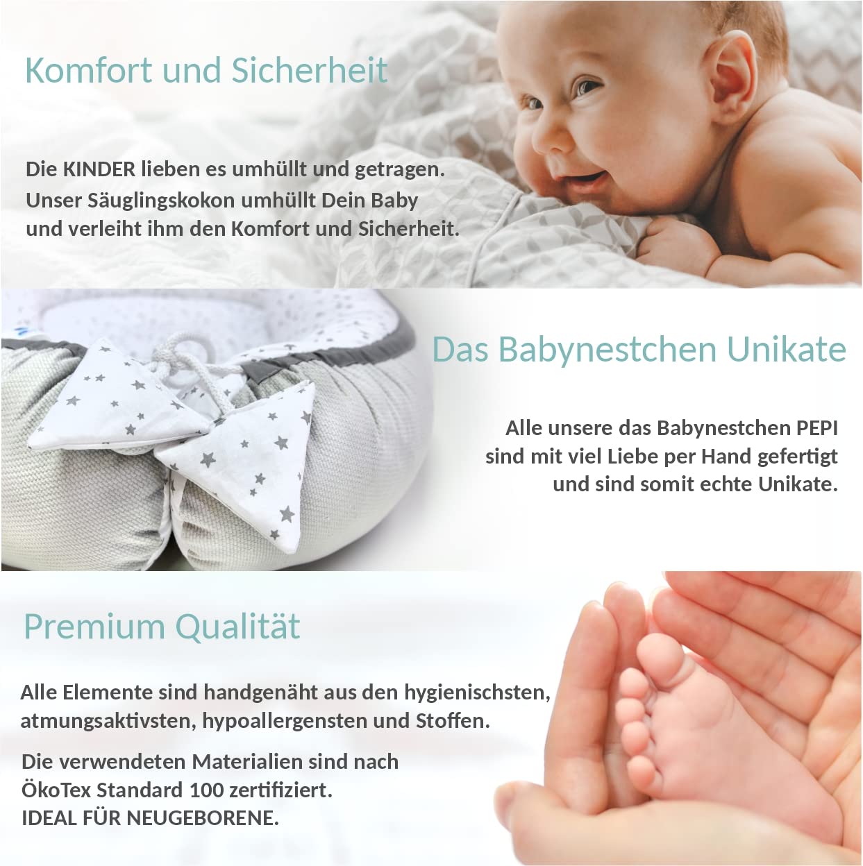 Babynestchen Hummingbird mit antiallergischer Füllung, Hummingbird Old Rosa