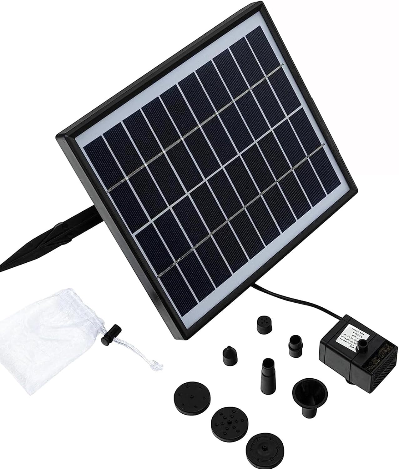 Solarbetriebene Wasserspiel-Pumpe mit Akkuspeicher