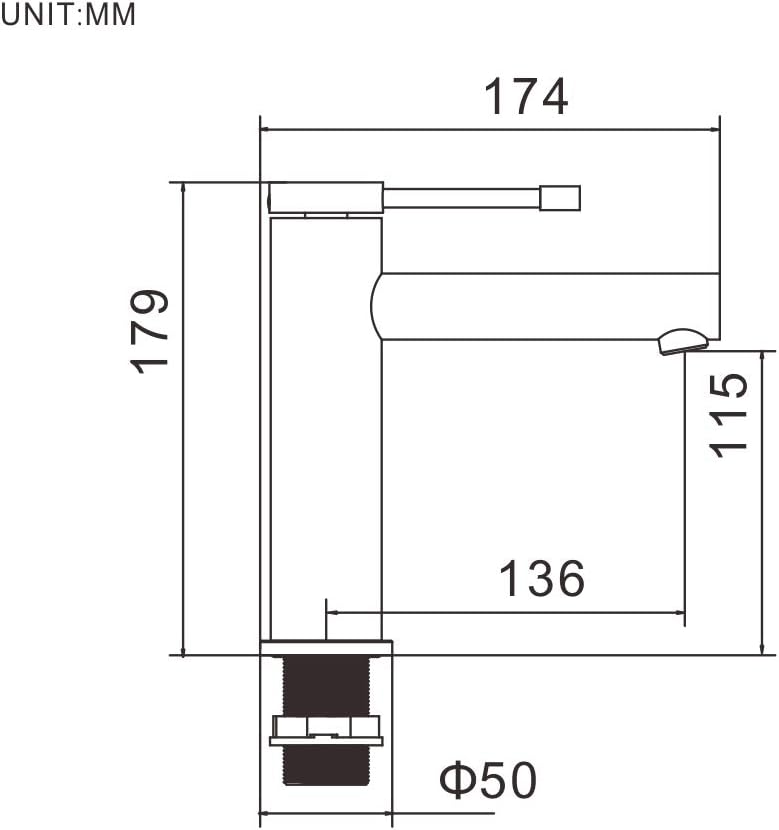 M11027A Waschtischarmatur, Normal Gebürstetes