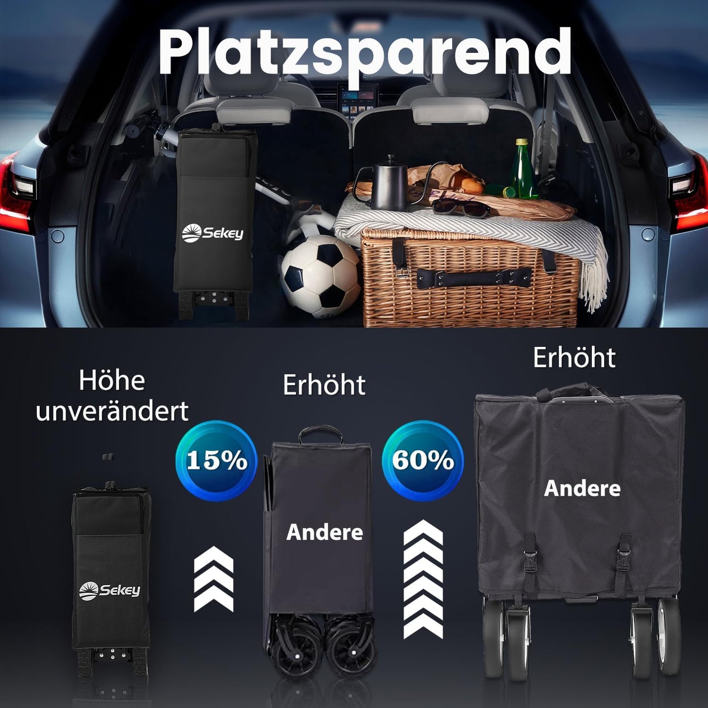 Transportwagen, Schwarz 200L